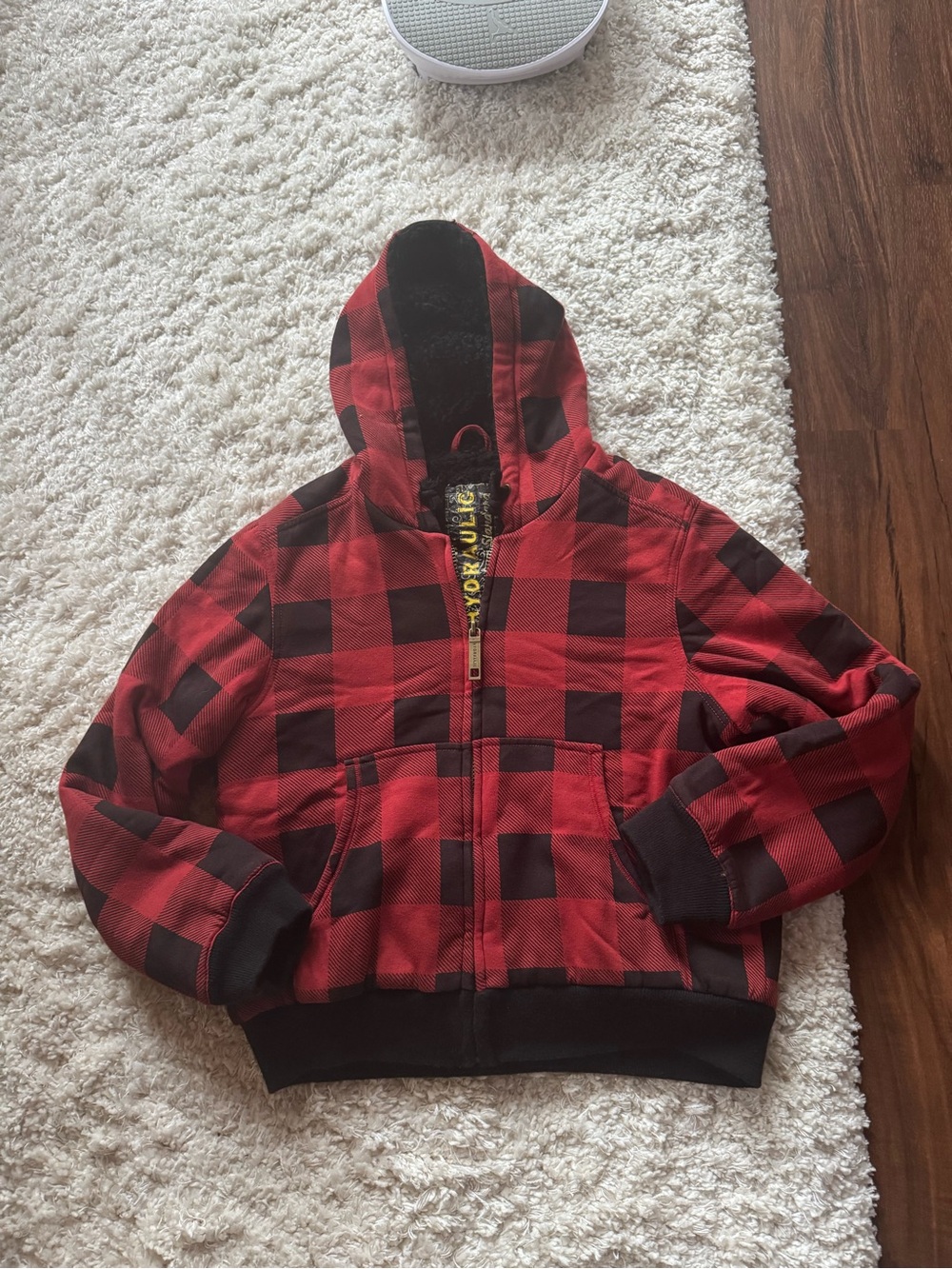 Hydraulic Black and Yellow Branded Jacket Label • L